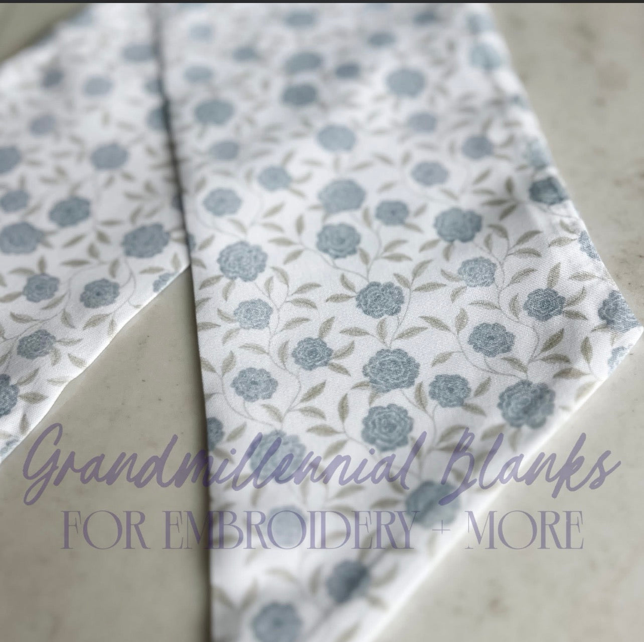 Wreath Sash, Blue Floral