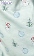 Little Blue Christmas Bamboo Footie Zippie, PREORDER