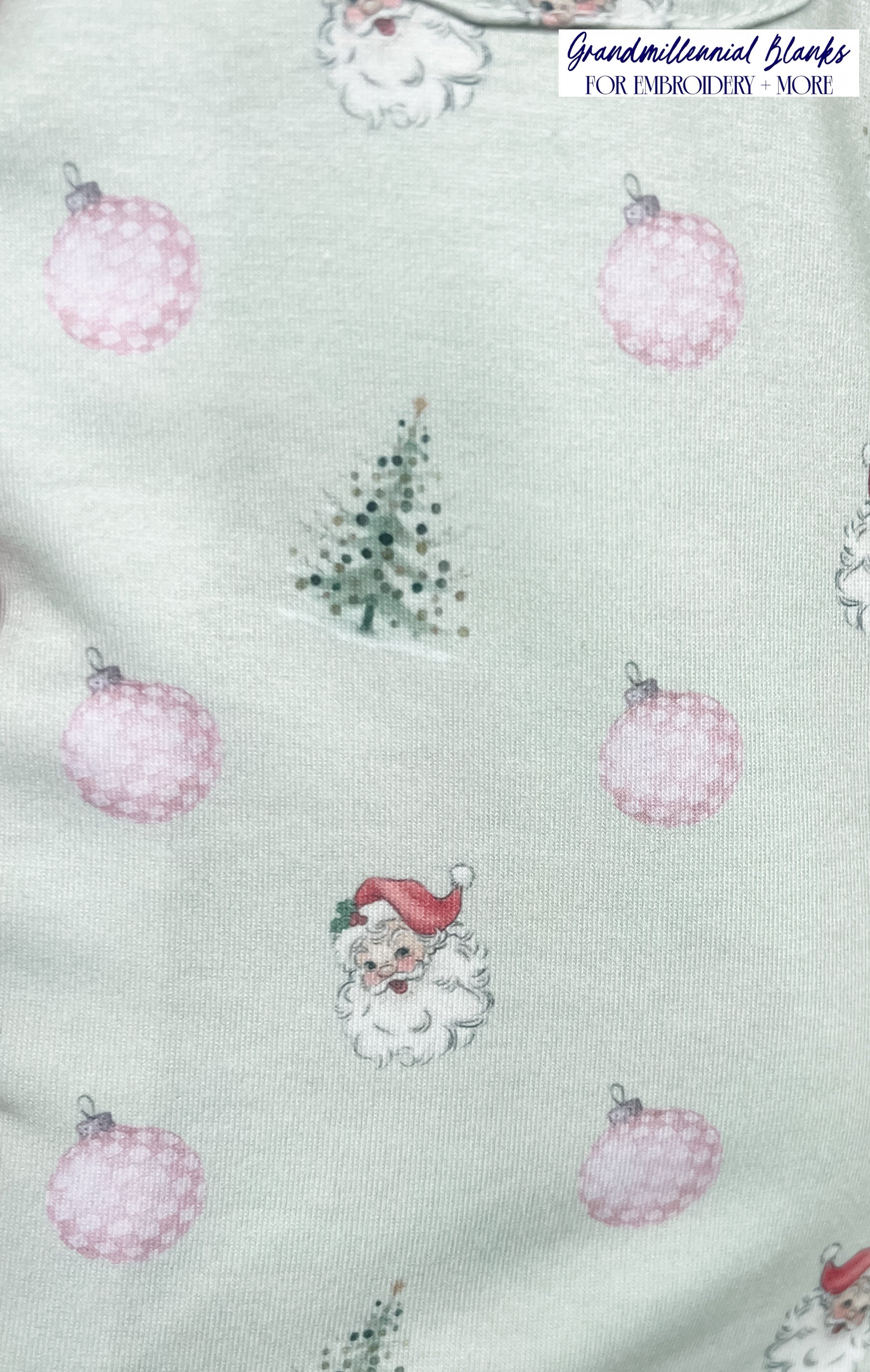 Little Pink Christmas Bamboo Footie Zippie, PREORDER