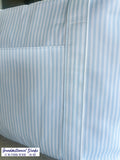 Striped Nylon Tote, Blue