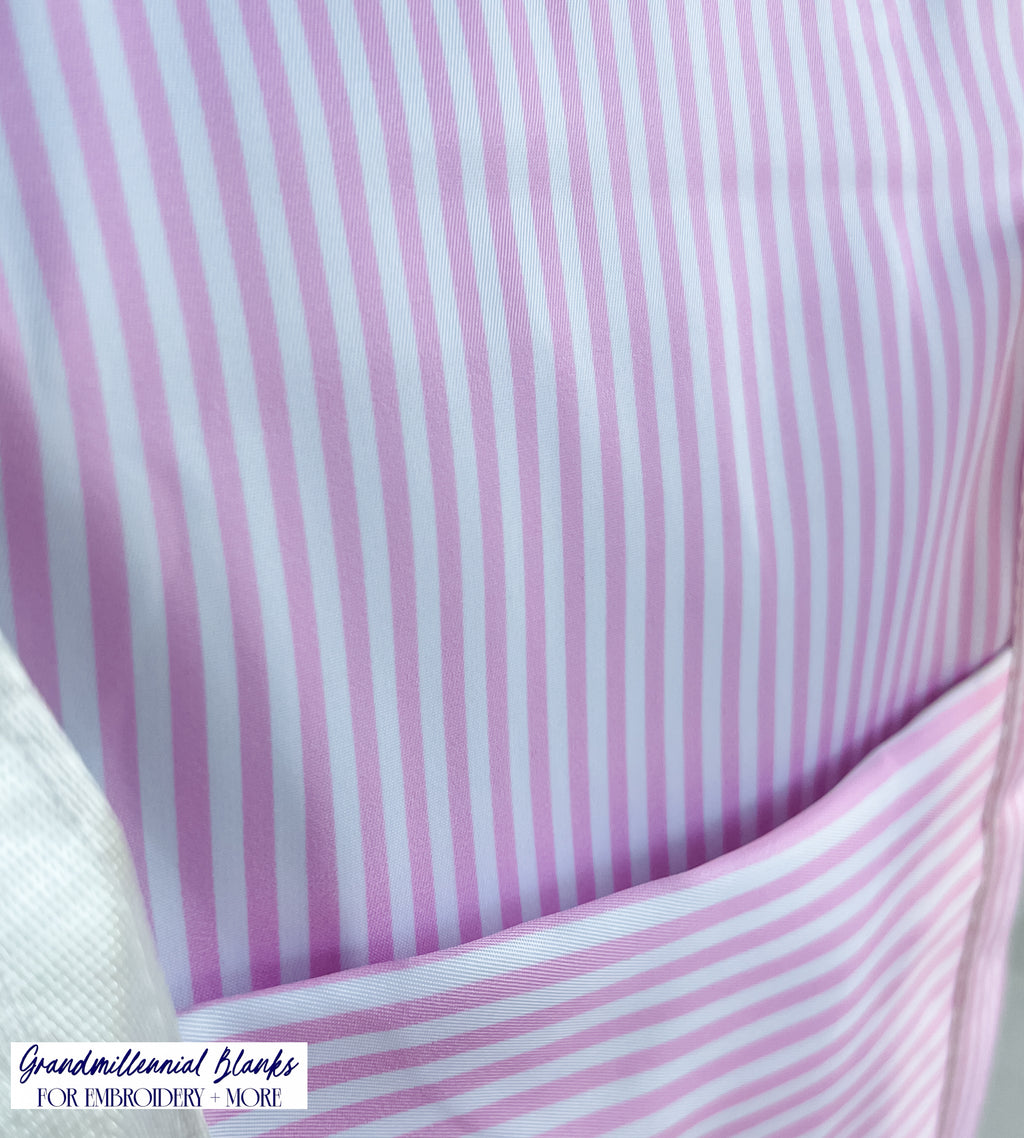 Striped Nylon Tote, Pink